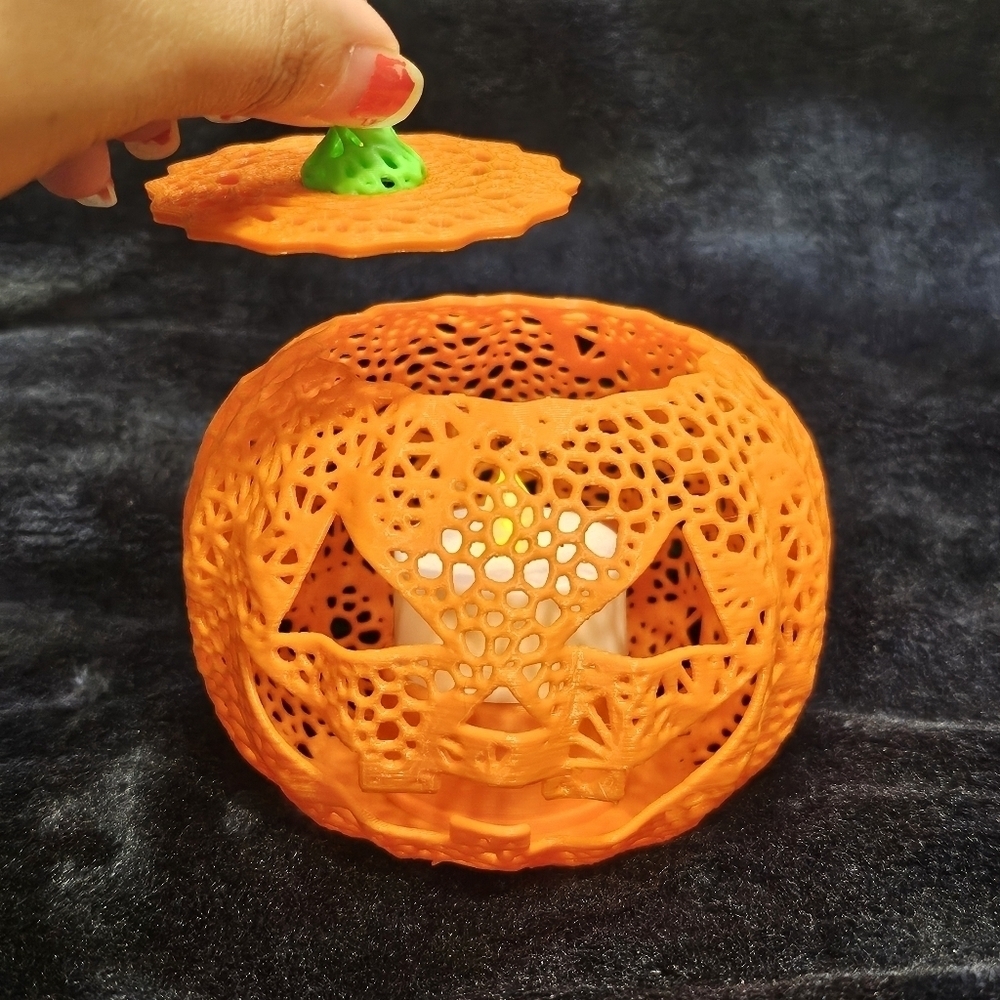 Desktop Tea Light Pumpkin - Picture 2 of 2